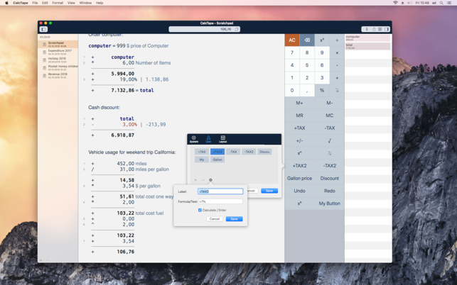 ‎CalcTape Paper Tape Calculator Screenshot