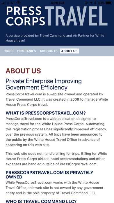 Press Corps Travel screenshot 3