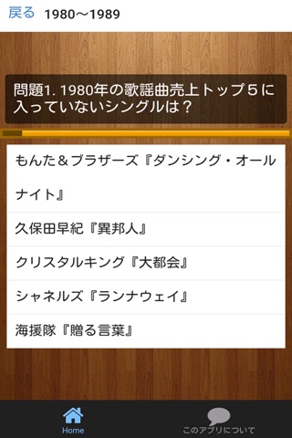 昭和歌謡曲売上トップ５クイズ screenshot 2