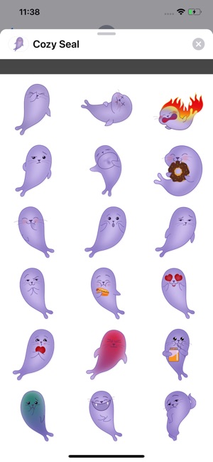 Cozy Seal stickers pack(圖3)-速報App