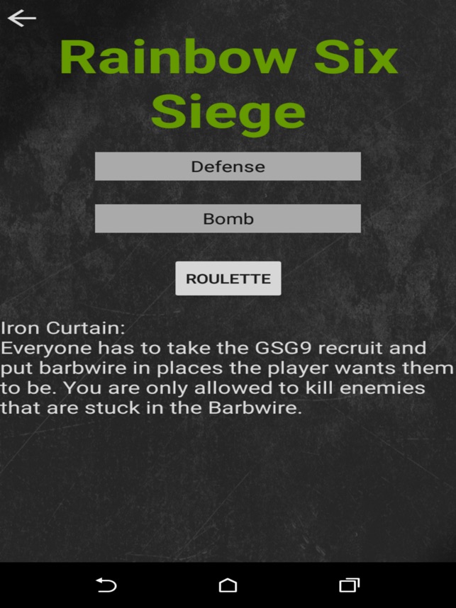 Rainbow six siege strat roulette