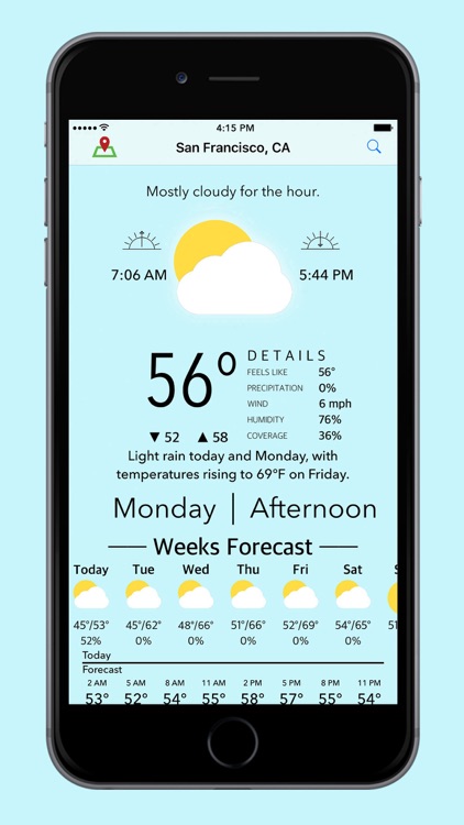 Blue Days - Hyperlocal Weather
