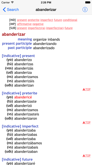 Spanish Conjugation Lite(圖2)-速報App