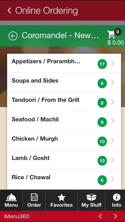 Coromandel Cuisine of India screenshot-3