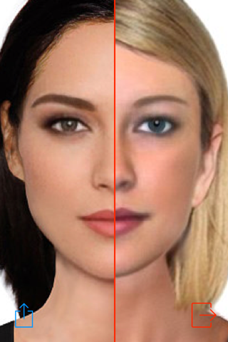 Face comparison slider - náhled