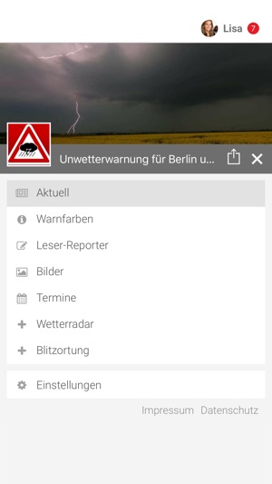 Unwetterwarnung BER BRA(圖2)-速報App