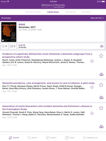 Alzheimer's & Dementia Journal screenshot 2