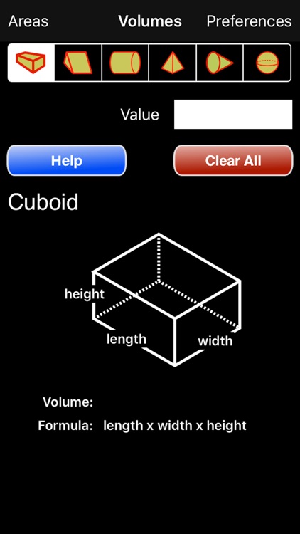 Volumes Calculator