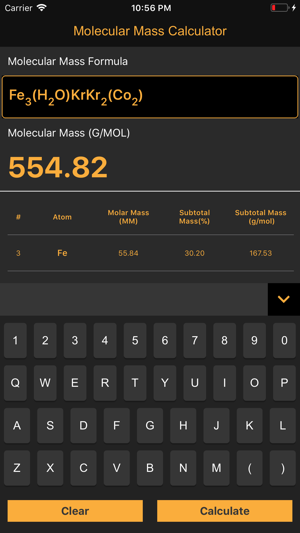 Molecular Mass Calculator Pro(圖3)-速報App