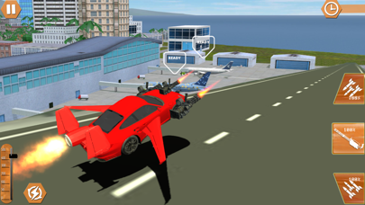 Flying Car Shooting Chase: Air Stunt Simulator Screenshot 1