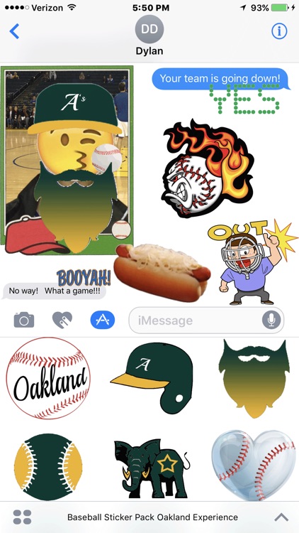 Baseball Sticker Pack Oakland Experience