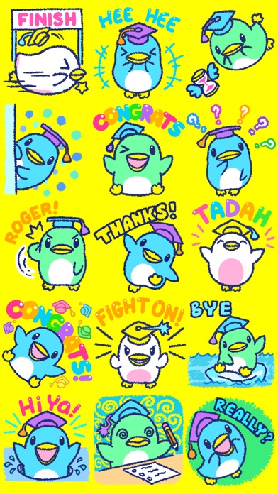 123 Grad Penguins Sticker Pack screenshot 2