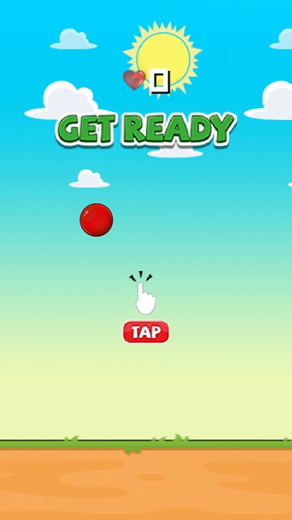 Flappy Red Ball - Tiny Flying