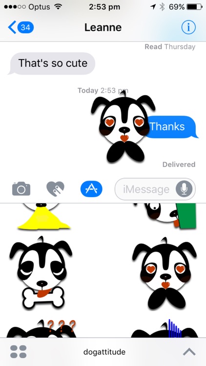 Dog With Attitude - Emoji Stickers