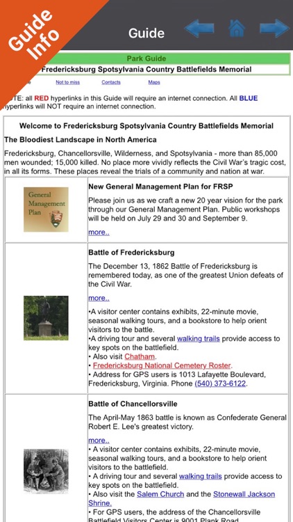 Fredericksburg National Military Park GPS Map