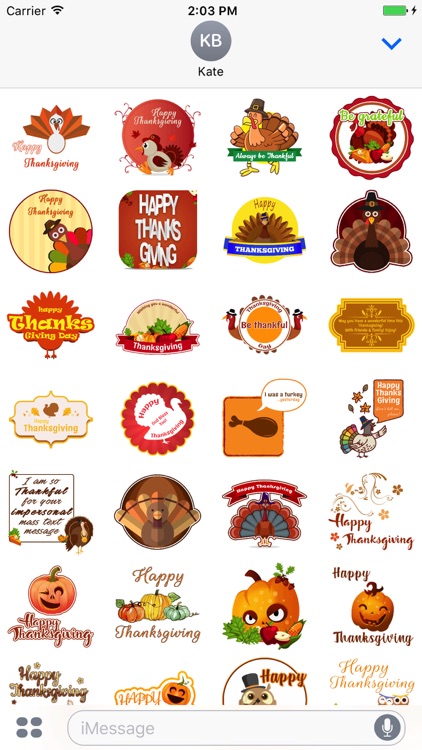 Special Thanksgiving Stickers