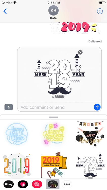 New Year 2019 Party Stickers