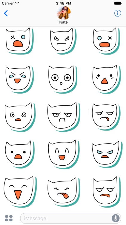 White Cats - funny stickers
