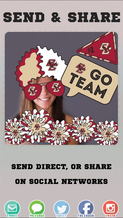 Boston College Eagles Selfie Stickers screenshot 4