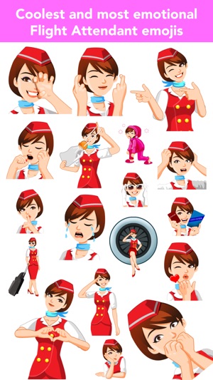 Flight Attendant Emoji Sticker