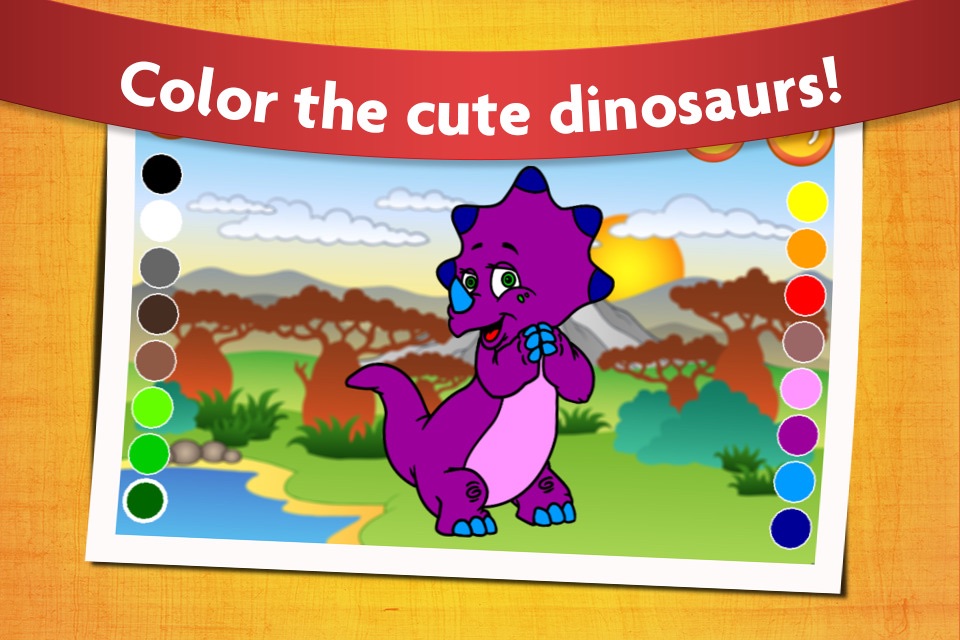 Dinosaurs - Kids Coloring book screenshot 3