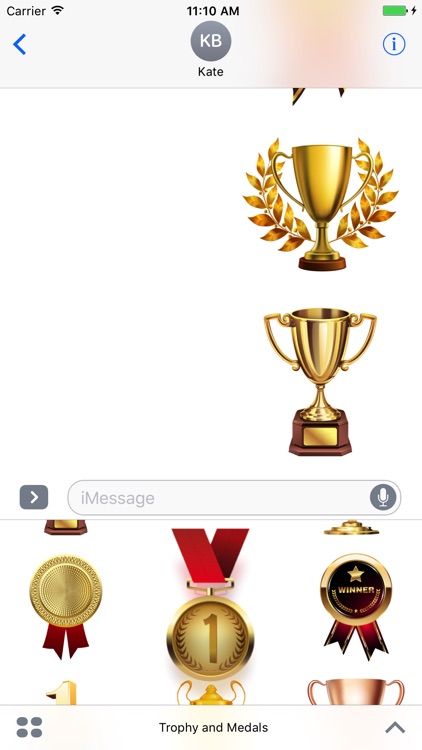 Trophy and Medals for iMessage