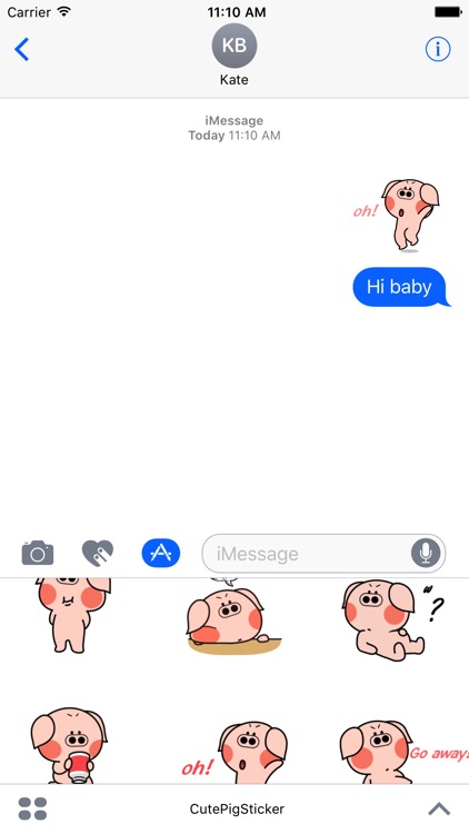 Laughing Pig Animated Stickers