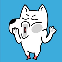 White Dog Animated Stickers