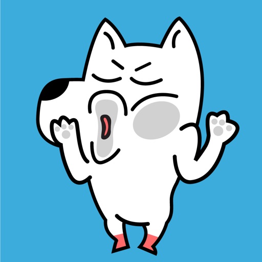 White Dog Animated Stickers