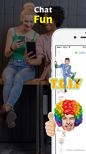 Stixchat - Selfie messenger with face stickers(圖1)-速報App