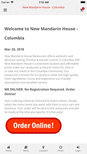 New Mandarin House Columbia