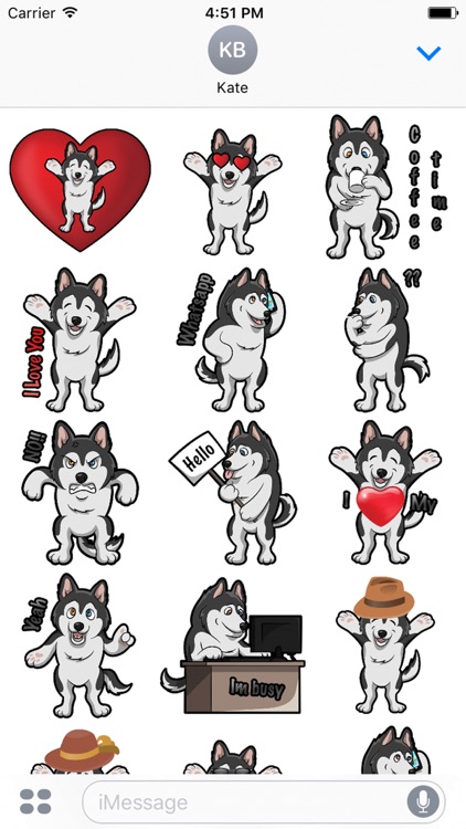 My HuskyMoji Dog Stickers screenshot-3