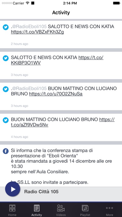 Radio Città 105 screenshot 2