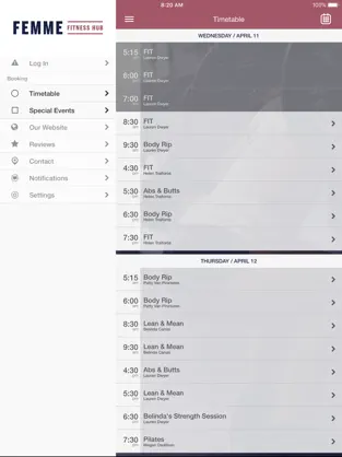 Captura de Pantalla 2 FEMME Fitness Hub iphone