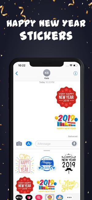 Happy New Year Wishes Stickers(圖4)-速報App