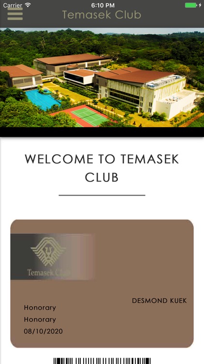 Temasek Club Member Portal