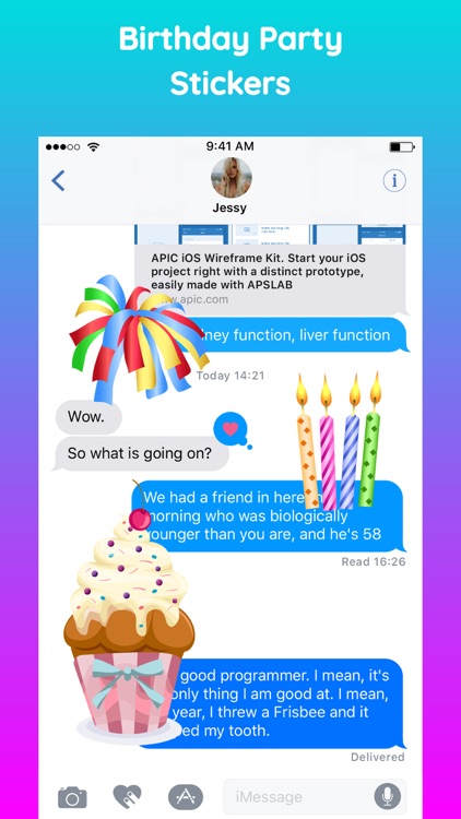 Happy Birthday Sticker App Emo screenshot-3