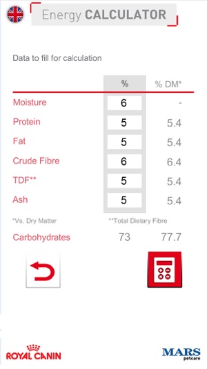 Energy Calculator (Cat & Dog)