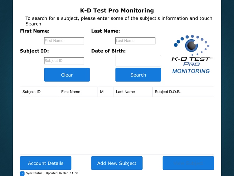 K-D Test Pro Monitoring