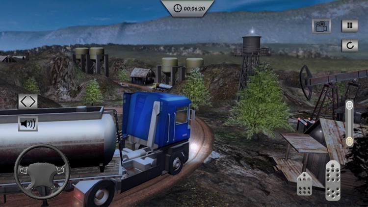 Oil Tanker Transport Hill - Fuel Truck