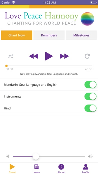 Chant Love, Peace and Harmony screenshot 2