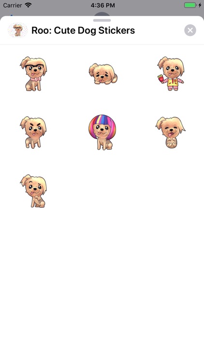 Roo: Cute Dog Stickers by Alister Lee
