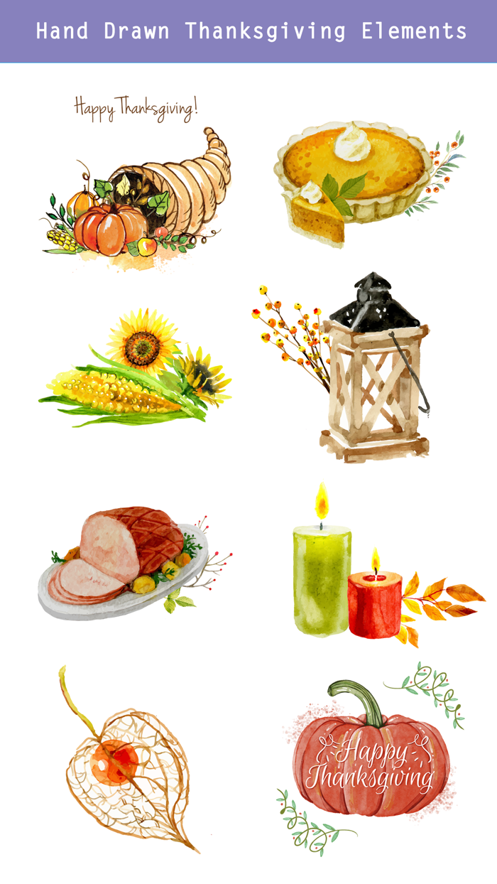 Thanksgiving Watercolor Set