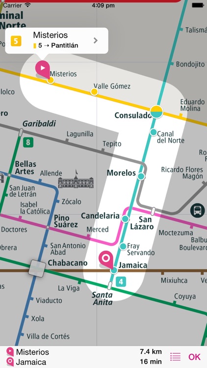 Mexico City Rail Map Lite