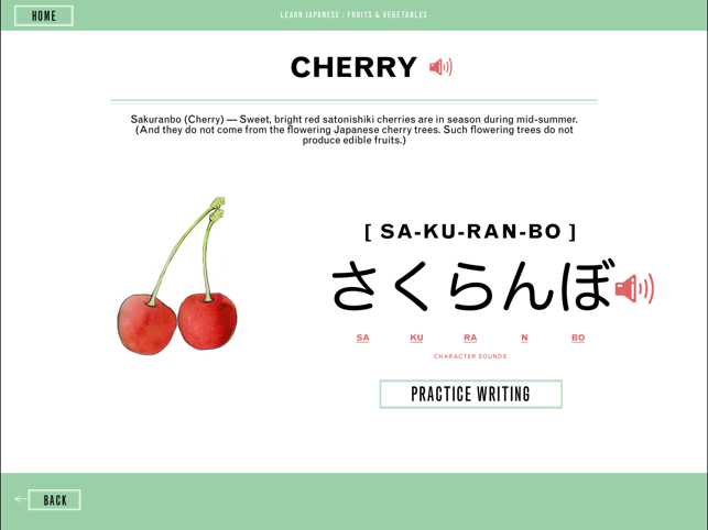 Practice Katakana: Japanese Fruits and Vegetables(圖2)-速報App