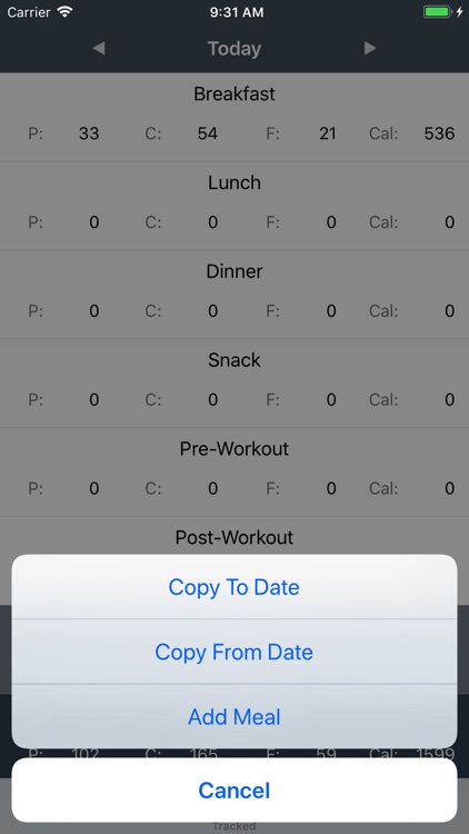 Trackit Macronutrient Tracker screenshot-8