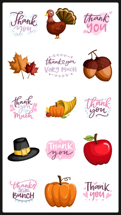 Happy Thanksgiving Sticker App