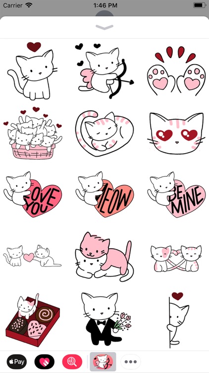 Cute Cat Love Stickers