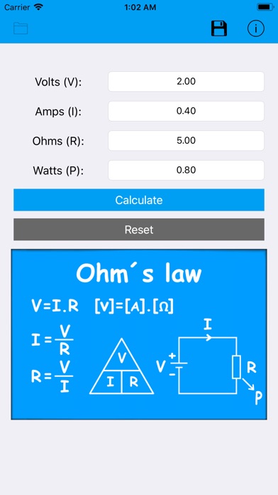 Ohm's Law Calc. Pro screenshot 3
