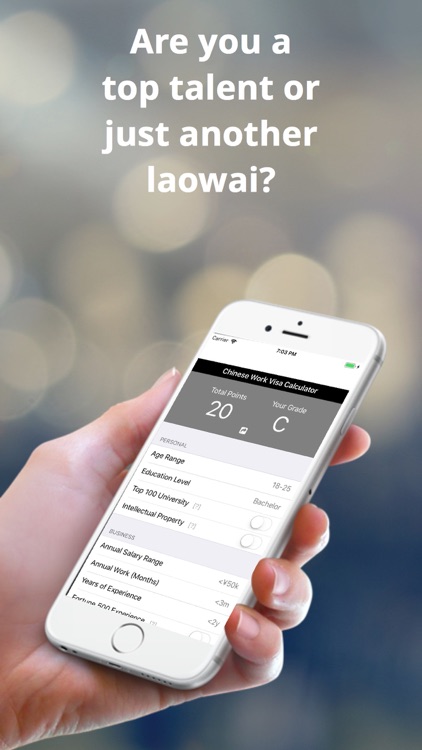 China Work Permit Calculator